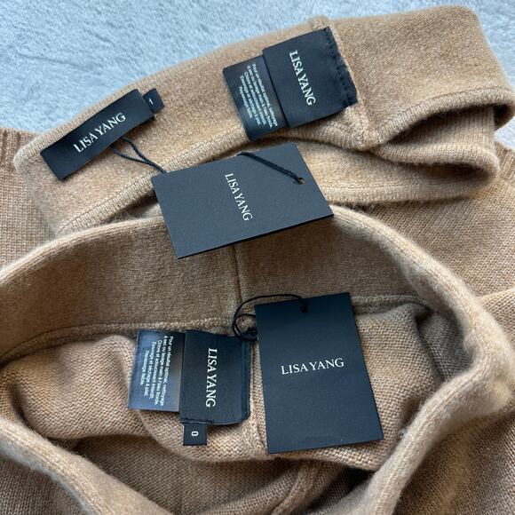 Lisa Yang Winnie Shorts Size 0 XS & Selah Bandeau Bra Size 1 S / M Walnut Camel - Picture 7 of 16